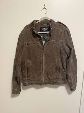 Harley Davidson Ironwood Cotton Jacket Brown 97508 12VM Men Outerwear